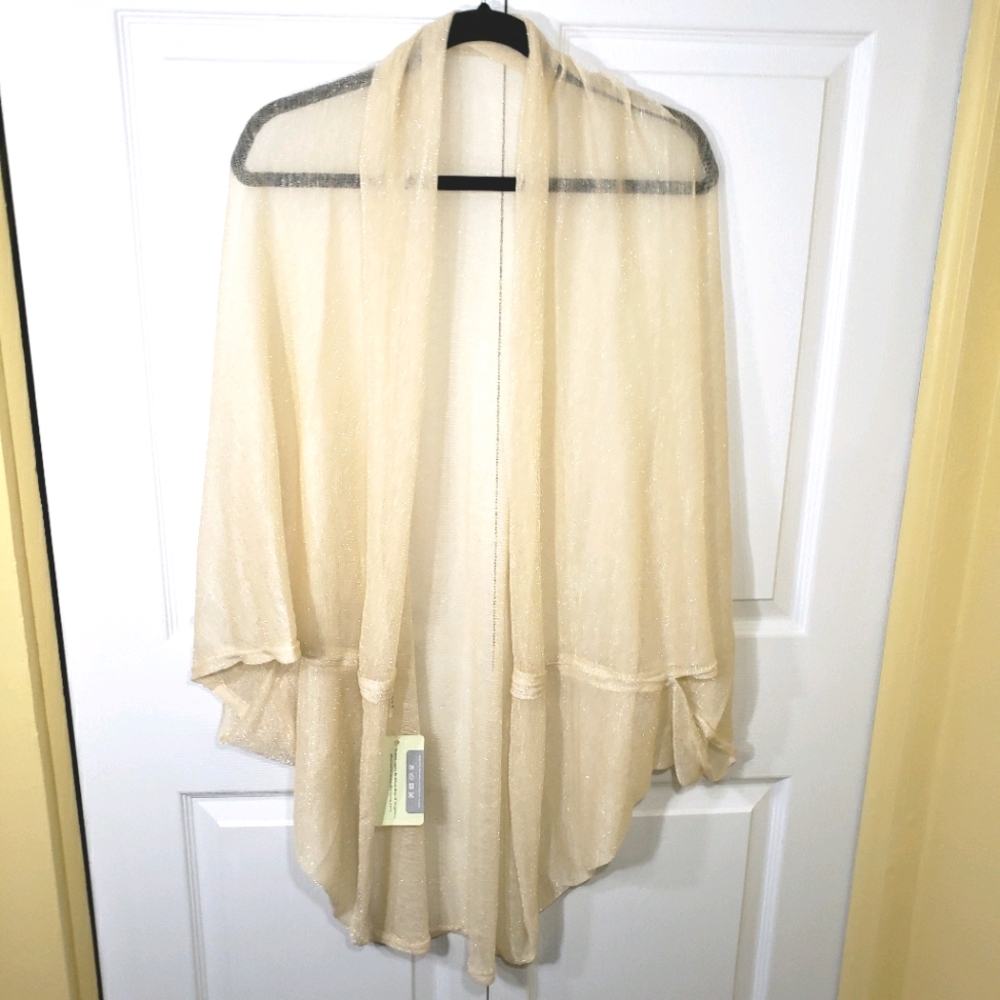 NWT Life is Beautiful Lightweight Sheer Shrug Kimono Top One Size